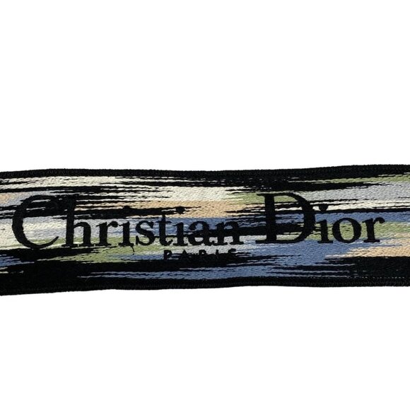 DIOR/ChristianDior - White Black Multi Jacquard Leather 17 772-063025 - Picture 4 of 6